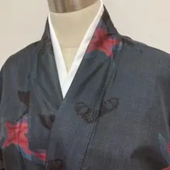 KN5091 大島紬 身丈159cm 着物 正絹