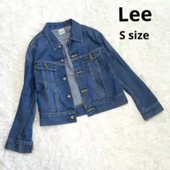 美品 Lee ロゴボタン デニムジャケット インディゴ ポケット S