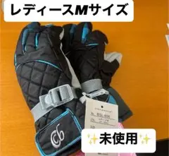 【未使用】スキーグローブ Mサイズ ブラック/ブルー