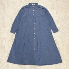 デニムロングワンピース