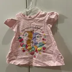 アンパンマン オフショルダーTシャツ ピンク　コキンちゃんドキンちゃん