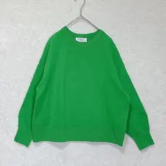 チャオパニックティピー ニット クルーネック グリーン ドロップショルダー 長袖