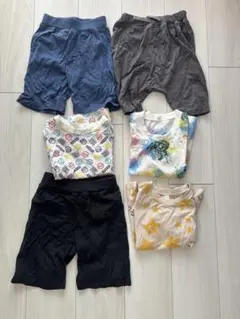 キッズ服 Tシャツとショートパンツセット 100cmと110cm 6枚セット