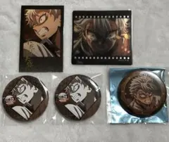 鬼滅の刃 不死川実弥 お楽しみくじ チェキ風ブロマイド クリアカード 缶バッジ