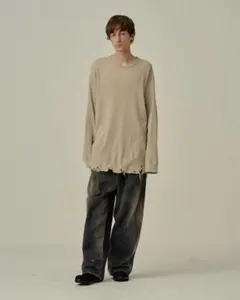 ANCELLM 25S/S DAMAGE TANK TOP GRAY 2 - メルカリ
