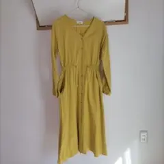 テチチ（Te chichi）／ 長袖ワンピース／ 綿100%／ 黄色