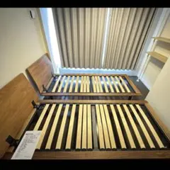 kmt様　専用　2台　木製すのこベッドスモール（セミシングル）ウォールナット