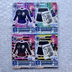 アイカツ　音城セイラ　ストライプロングTシャツ　パンクプリーツスカート