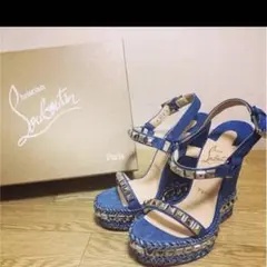 レア　ルブタン　カタクロウ　人気デニムサンダル