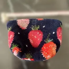 フェイラー　LOVERARY いちご柄ポーチ ネイビー