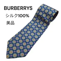 【美品】Burberrys ネクタイ シルク100% 総柄　バーバリー メンズ