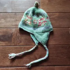 ネパール製ニット帽 ポンポン付き