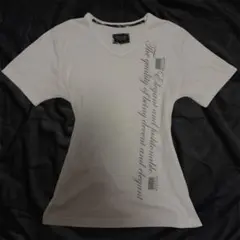 美品】Tシャツ フェイクレイヤード 重ね着風 Y2K グランジ 十字架 L 