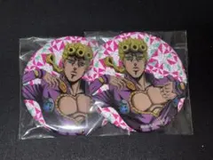ジョジョの奇妙な冒険 ザジョジョワ グリッター缶バッジ 螺旋階段 ジョルノ 2枚