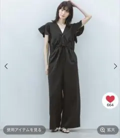 ラコレ 袖フリルオールインワン Mサイズのサムネイル