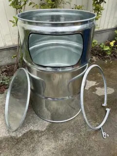 500様専用 ドラム缶 ゴミ箱 リメイク 亜鉛メッキ缶