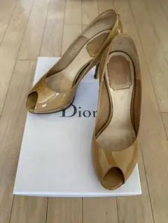 Dior ベージュ オープントゥ ハイヒール　35のサムネイル