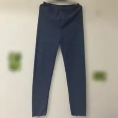 新品未使用⭐️リブ編みスパッツ 青 L-LL