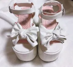 YOSUKE 厚底リボンサンダル