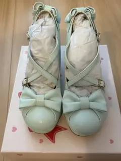 Lococo×byあしながおじさんMyRibbonShoes ミント 24.0のサムネイル