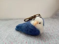 【tutu様確認用】　コザクラインコバイオレッのキーホルダー　羊毛フェルト
