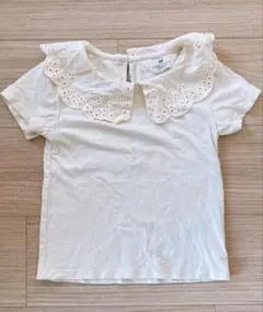 H&M☆フリル襟アイボリートップス