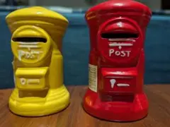郵便ポスト型陶器インテリア小物セット