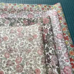 L22ラミネート生地4枚セットA フェリシテ・エミリー・メドウ