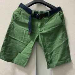 GLOBAL WORK グリーンショートパンツ Mサイズ　ベルト付