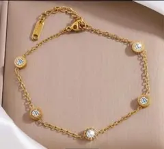 人気新作 ジルコニアダイヤ ブレスレット ローマ数字 サージカルステンレス