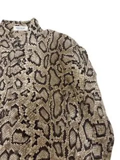 美品　EQUIPMENT エキプモン 絹100％ ブラウス シャツ　パイソン柄