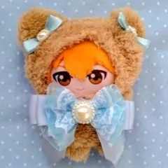 ぬい服 ぬいぐるみ 8cm 9cm クマ 水色 ブルー 茶色 ブラウン 推し活