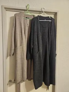 UNIQLOスフレヤーンベルテッドロングニットコート