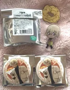 名探偵コナン アクリルスタンドクリップ 缶バッジ 安室透