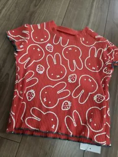 miffy ミッフィー いちご柄 リブTシャツ