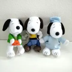 スヌーピー ぬいぐるみ 3体セット　ハッピーセット