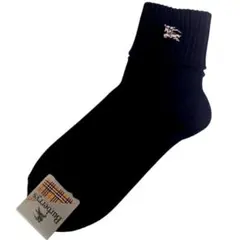 Burberrys ネイビーソックス 22〜24cm　濃紺 二つ折り