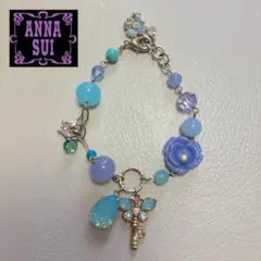 美品◇ANNA SUI◇アナスイ◇ビジューブレスレット◇蝶＊花＊鍵モチーフのサムネイル