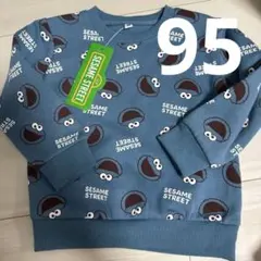 セサミストリート　クッキーモンスター　裏起毛トレーナー　95cm