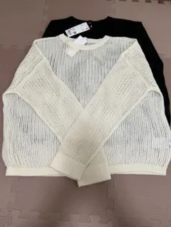 ☆新品未使用品☆【UNIQLO】メッシュクルーネックセーター ２色セット♪