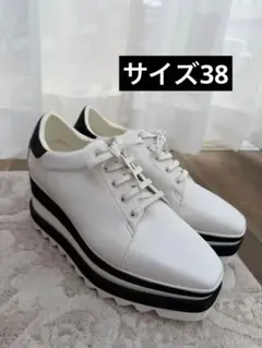 ステラマッカートニー　厚底ホワイトスニーカー　38