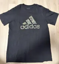 adidas カモフラージュロゴ Tシャツ ブラック