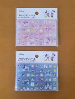 ☆新品・未使用☆ディズニー シール ミッキー ミニー ブロック 立体 タイル