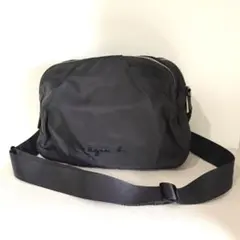 【美品】agnès b. アニエスベー ナイロン ショルダーバッグ 黒