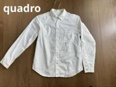 【quadro 1-2回着用】長袖白シャツ