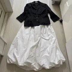 ZARA ホワイト ロングスカート L、とても素敵です。バルーンになってます