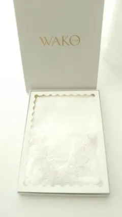 【WAKO】✨未使用品✨和光 ひざ掛けハンカチーフ レースハンカチ 大判