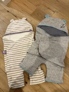 クマ耳おくるみ・ブランケット　50〜70 2点セット