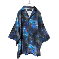 【新品】Unrelaxing/ギャラクシー柄 開襟シャツ オープンカラーシャツのサムネイル