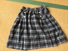 チェック柄フレアスカート 140cm
